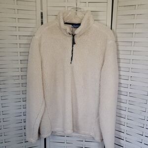 Chubbies Men's Cream Fleece Faux Sherpa Sweater New Size L